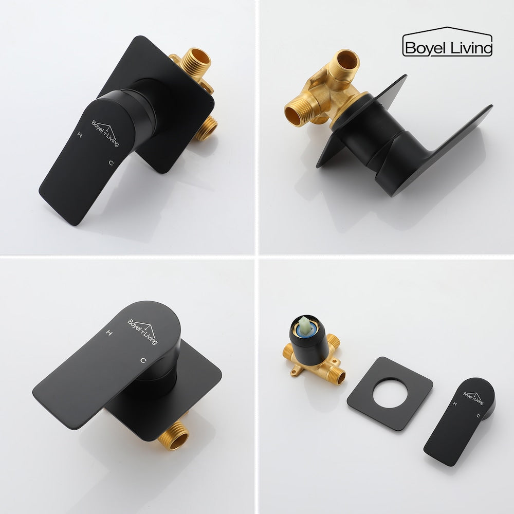 1-Handle Solid Brass Bathroom Sink Tub Faucet with cUPC Cartridge in Matte Black