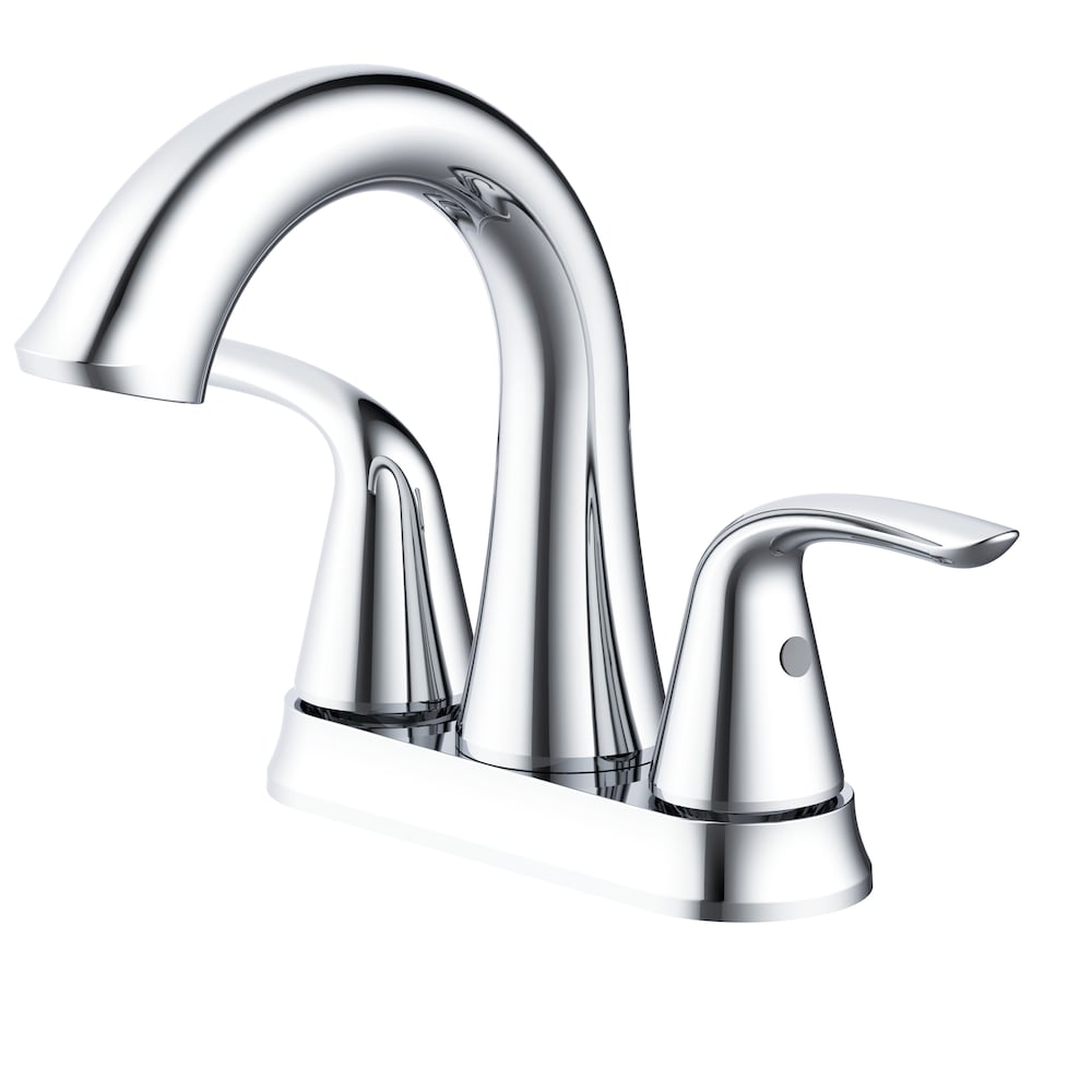 Robinet de salle de bain à 2 poignées et ensemble de vidange escamotable Irena de 4 pouces en chrome