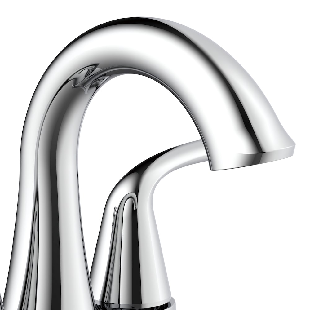 Robinet de salle de bain à 2 poignées et ensemble de vidange escamotable Irena de 4 pouces en chrome