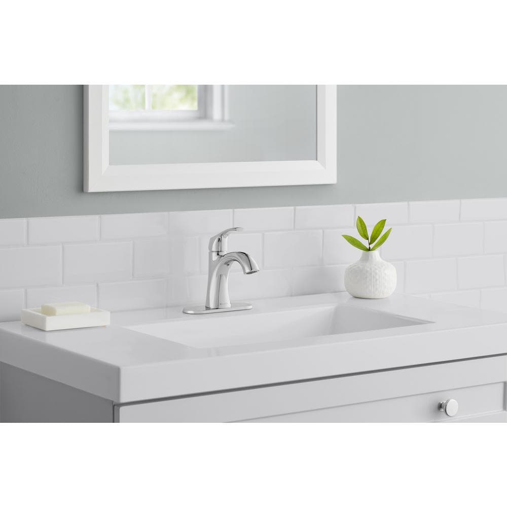 Arnette Single Hole Single-Handle High-Arc Bathroom Faucet in Chrome