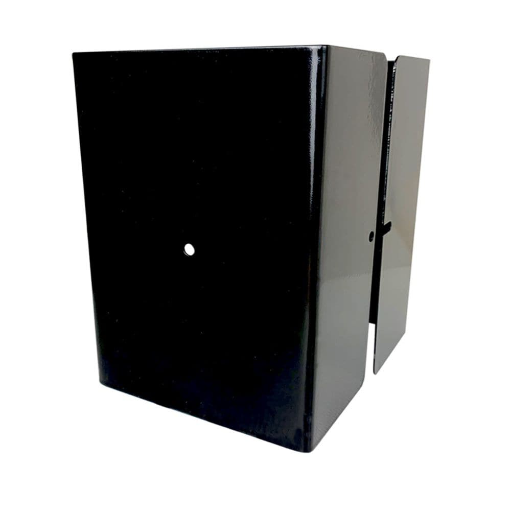 4.5 inch x 4.5 inch x 1/2 ft. H Black Galvanized Steel Pro-Series Mailbox and Fence Post Guard