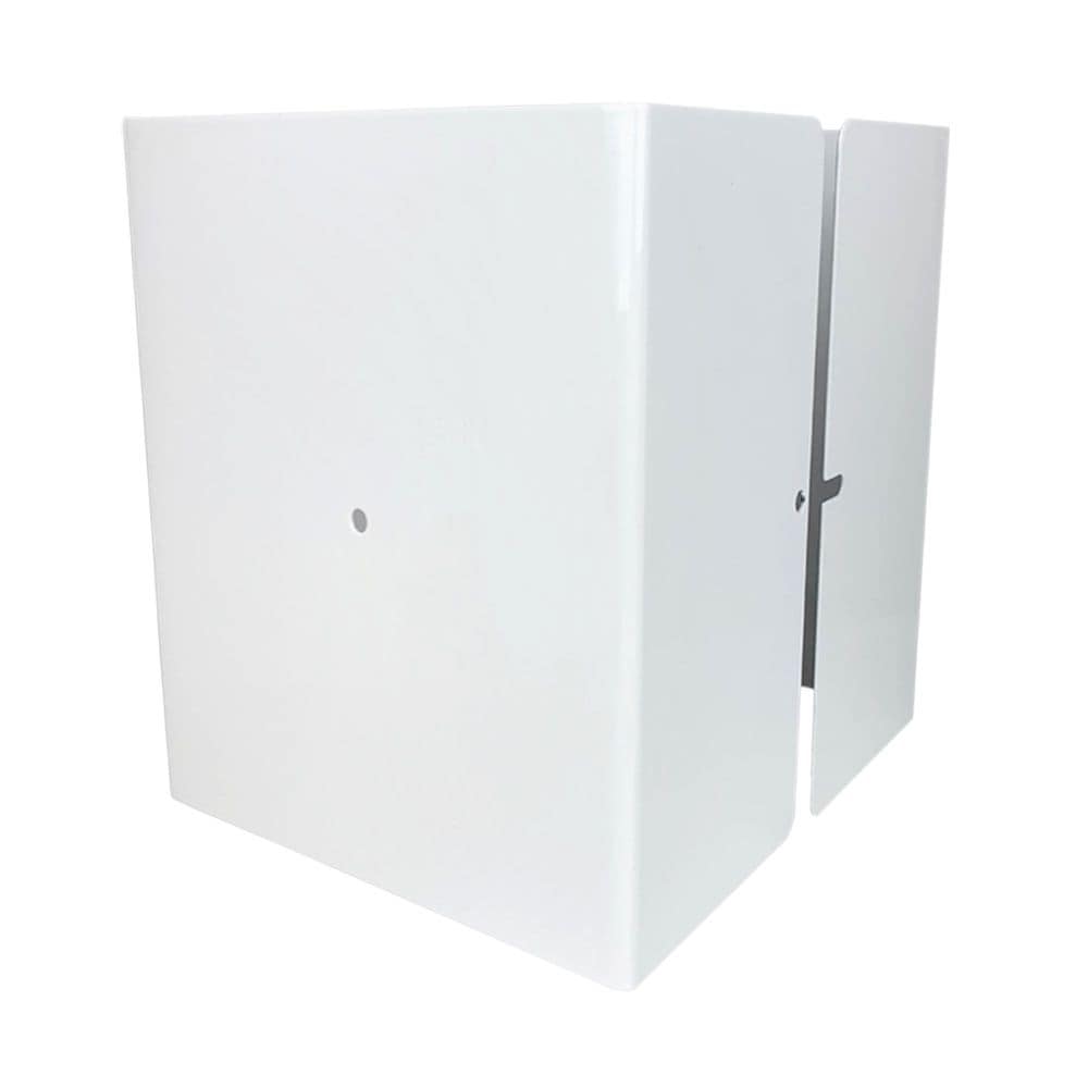 4.5 inch x 4.5 inch x 1/2 ft. H White Galvanized Steel Pro-Series Mailbox and Fence Post Guard