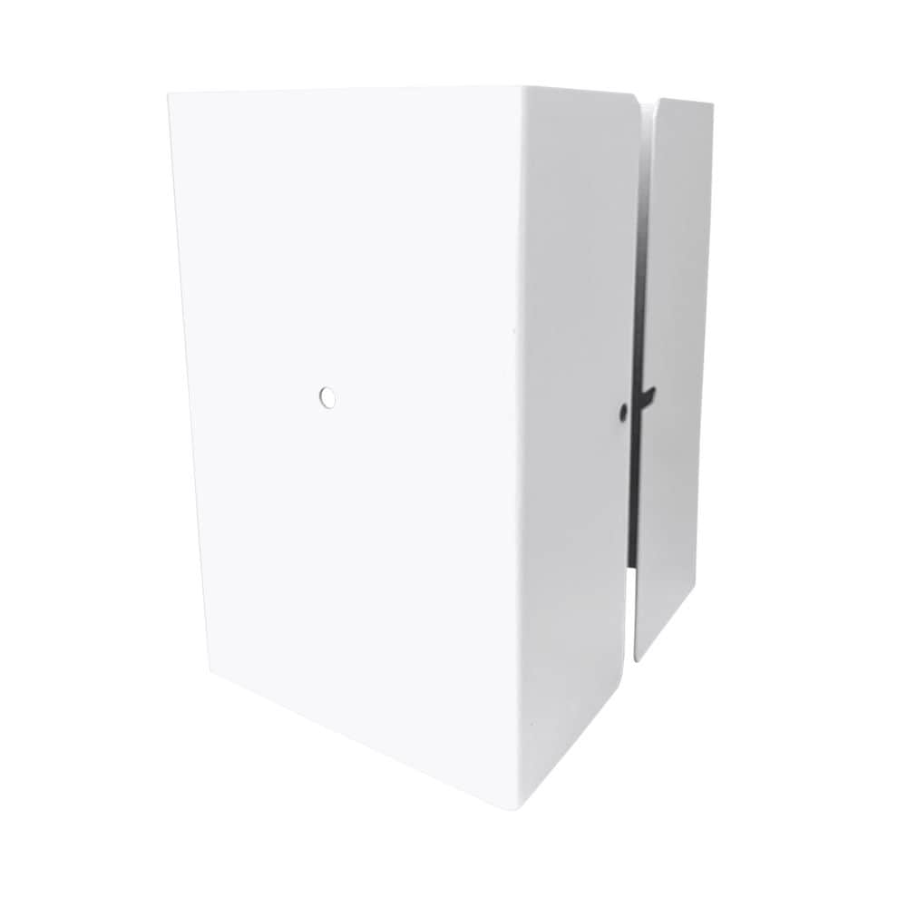 5 inch x 5 inch x 1/2 ft. H White Galvanized Steel Pro-Series Mailbox and Fence Post Guard