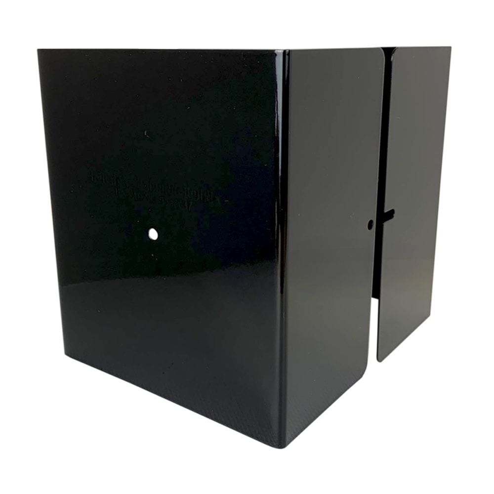 6 inch x 6 inch x 1/2 ft. H Black Galvanized Steel Pro-Series Mailbox and Fence Post Guard