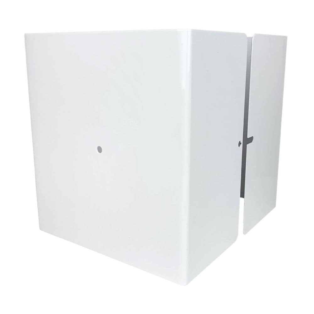 Boîte aux lettres et poteau de clôture en acier galvanisé blanc de 6 po x 6 po x 1/2 pi H de la série Pro