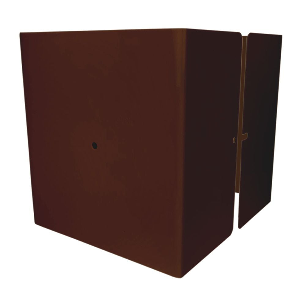 7.5 inch x 7.5 inch x 1/2 ft. H Brown Galvanized Steel Pro-Series Mailbox and Fence Post Guard