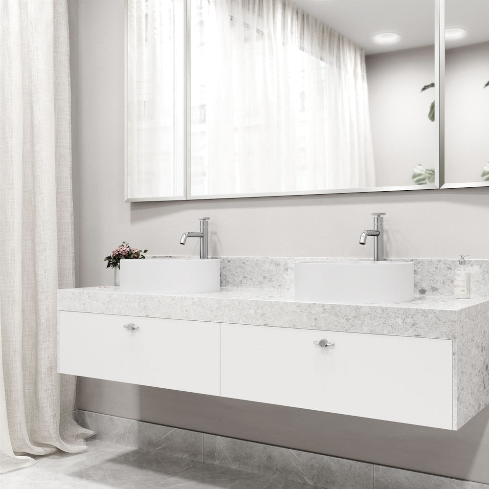 Robinet de salle de bain à poignée unique et trou unique Ruxton en chrome