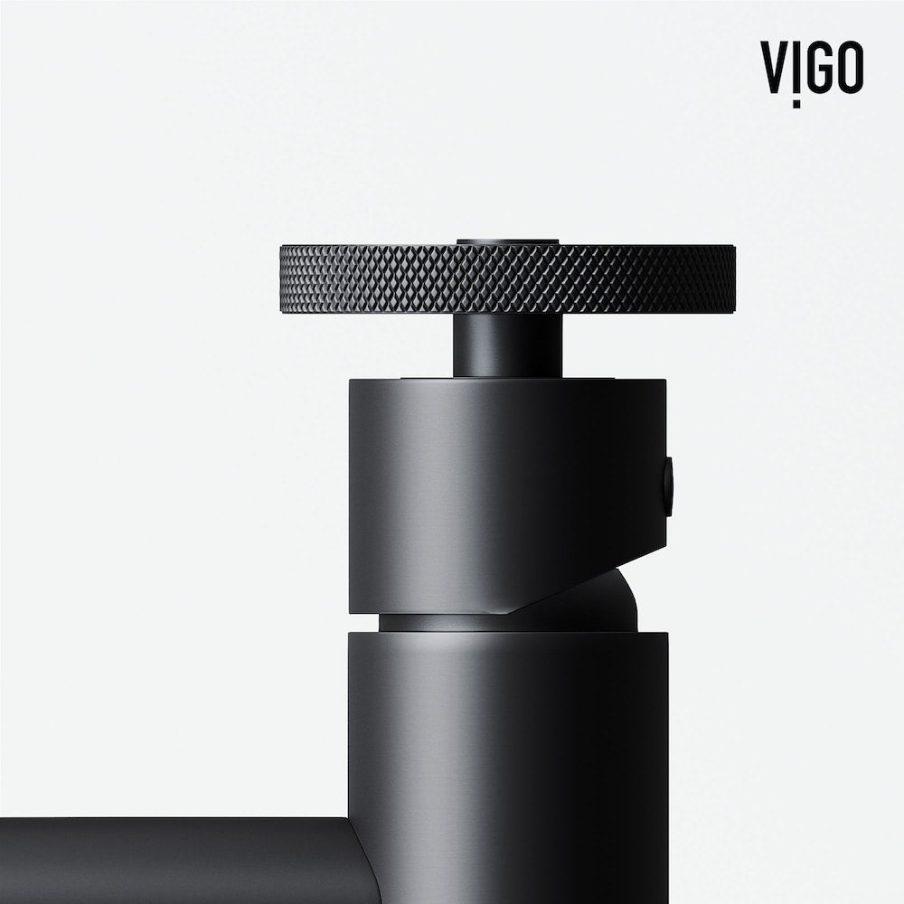Cass Pinnacle Single Hole Single-Handle Bathroom Faucet in Matte Black