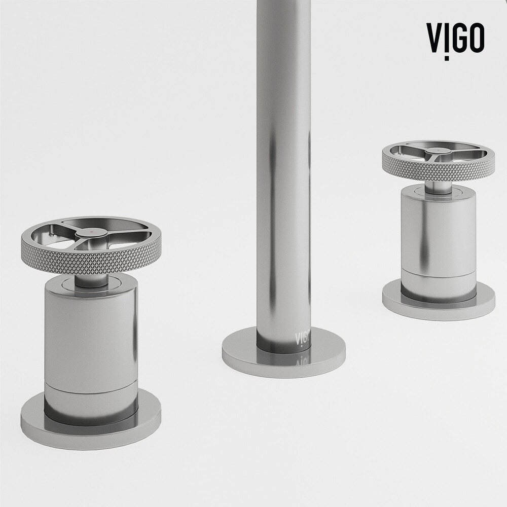 Robinet de salle de bain à 2 poignées à large entraxe Cass de 10 po de largeur en chrome