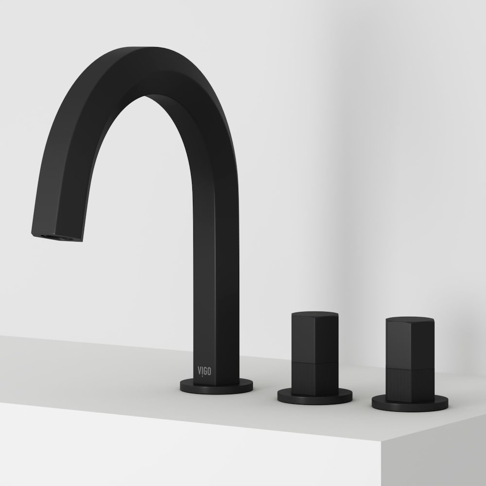 Hart 9" W Widespread 2-Handle Bathroom Faucet in Matte Black