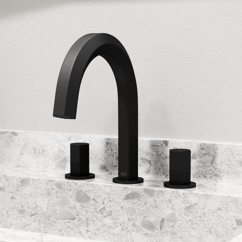 Hart 9" W Widespread 2-Handle Bathroom Faucet in Matte Black