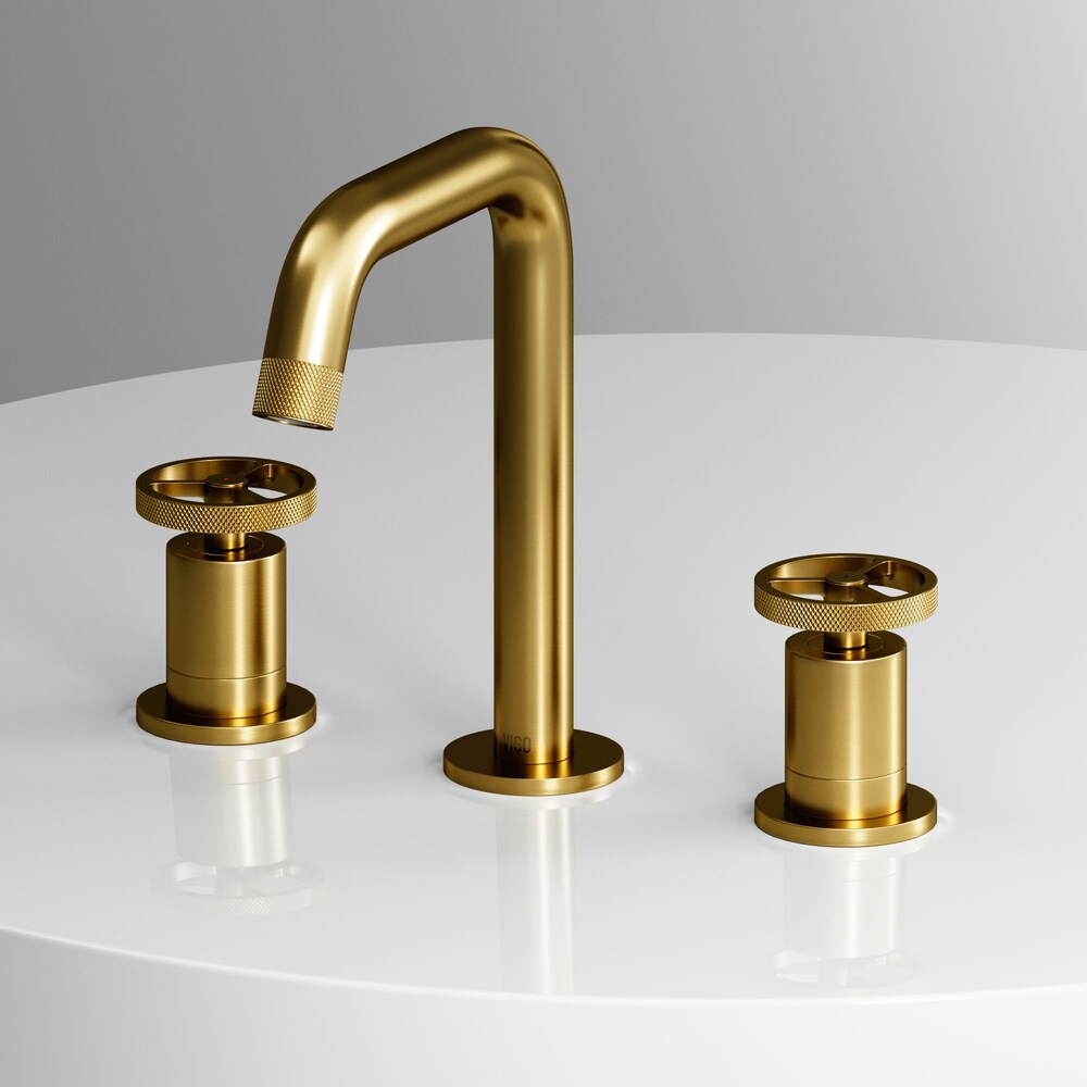 Cass 10" W Widespread 2-Handle Bathroom Faucet in Matte Brushed Gold