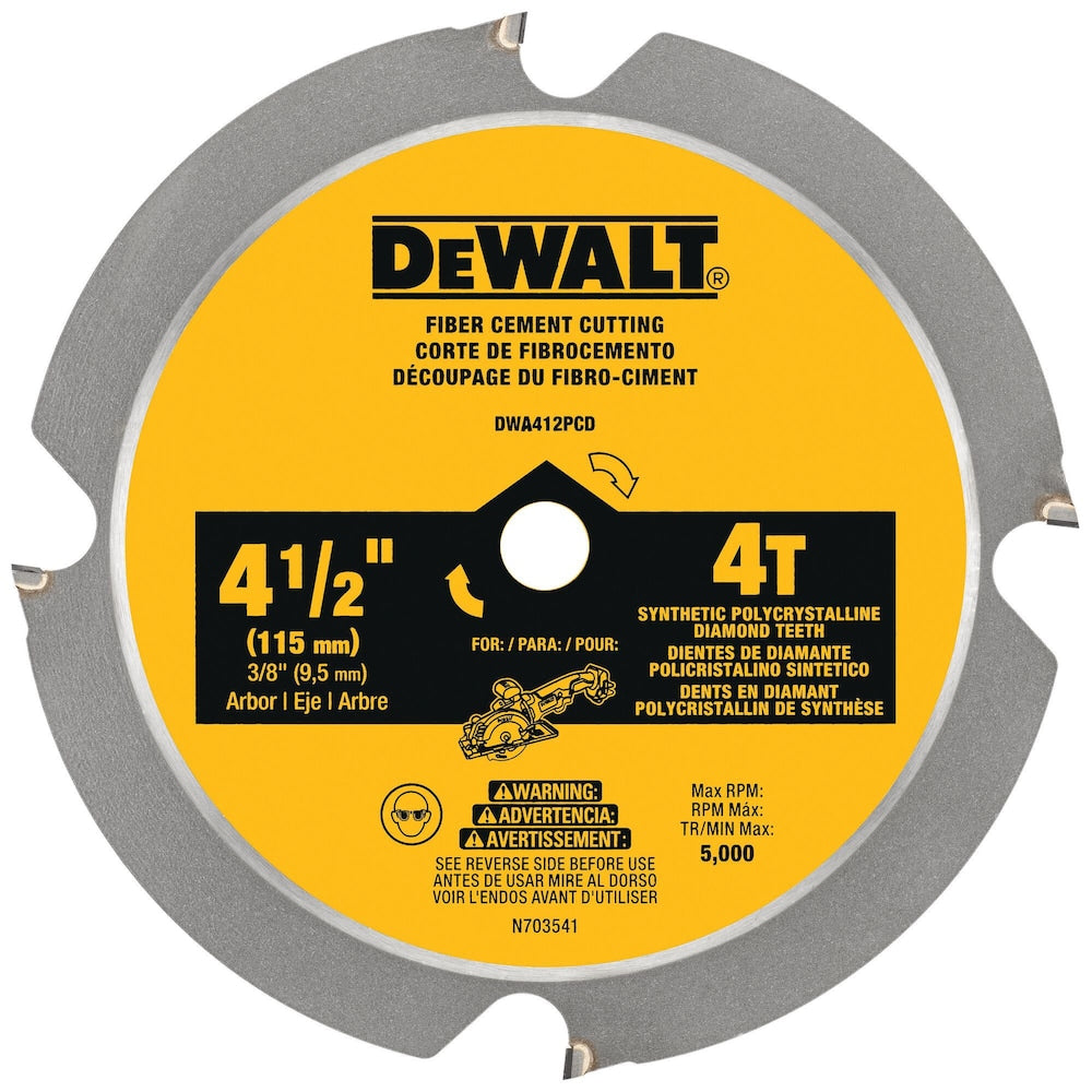 4-1/2-inch 4-Tooth Fiber Cement Cutting Circular Saw Blade