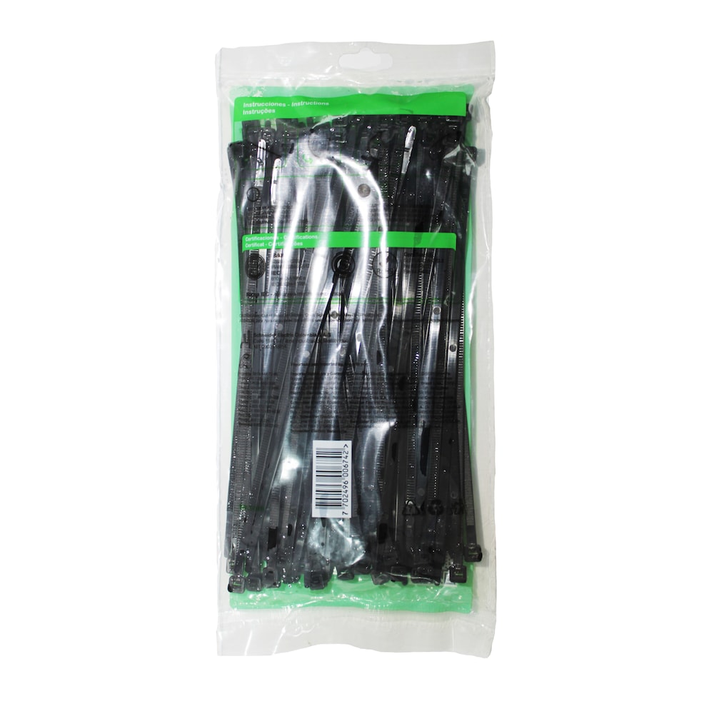 Attaches de câble robustes Dexson 20 cm x 4,6 mm, noir (paquet de 100)