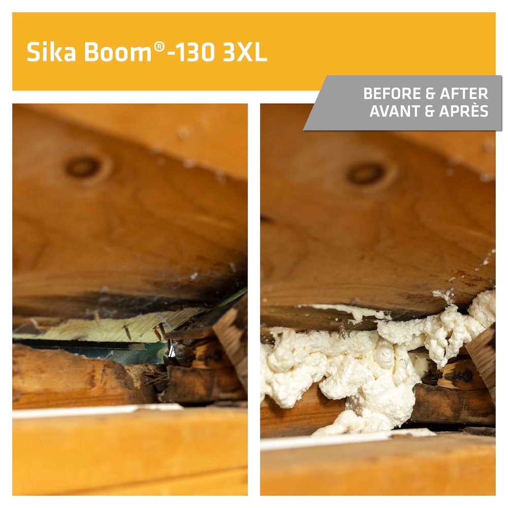 Sika Boom -130 3XL, 30 oz, mousse pulvérisée à grand foisonnement pour isolation intérieure et extérieure, 690 g