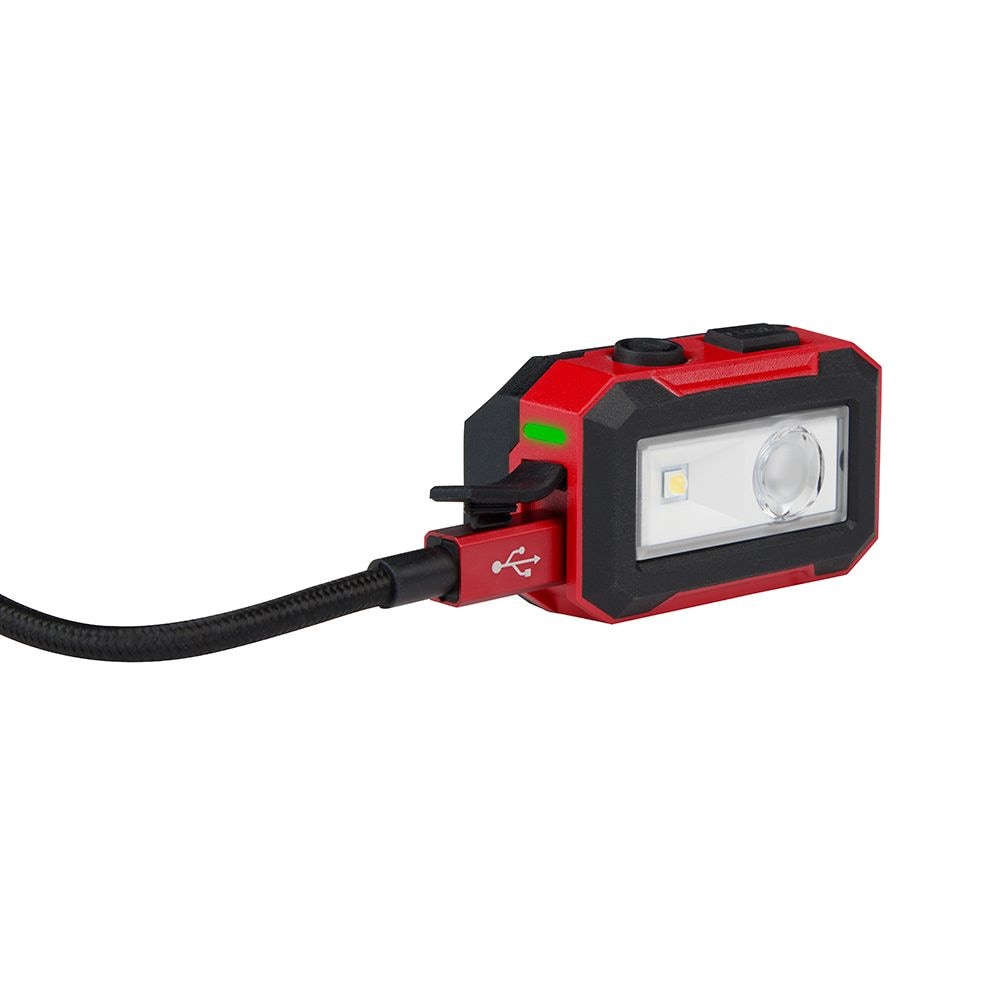 450 Lumens LED USB Internal Rechargeable Magnetic Hard Hat Headlamp and Task Light