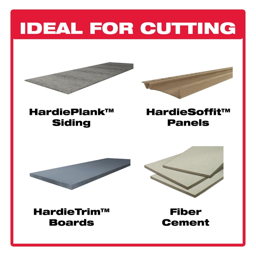 10-inch x 6 Tooth Diamond Tipped Circular Saw Blade for Fiber Cement Cutting