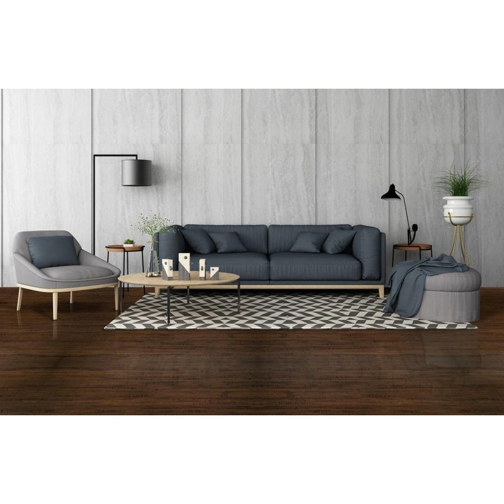 Échantillon de parquet contrecollé tissé Bambooo Umber patiné 5 po x 6 po