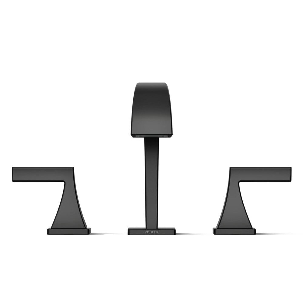 Robinet de salle de bain à 2 poignées espacées de 8 pouces Katun en noir mat