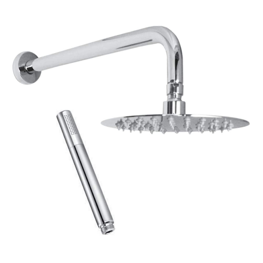 Round Shower Faucet with Sliding Rail in Chrome