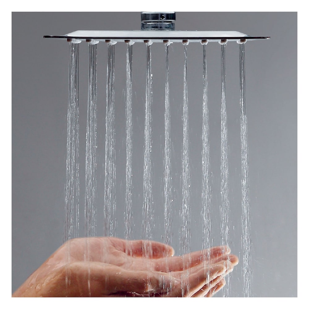 Round Shower Faucet with Sliding Rail in Chrome