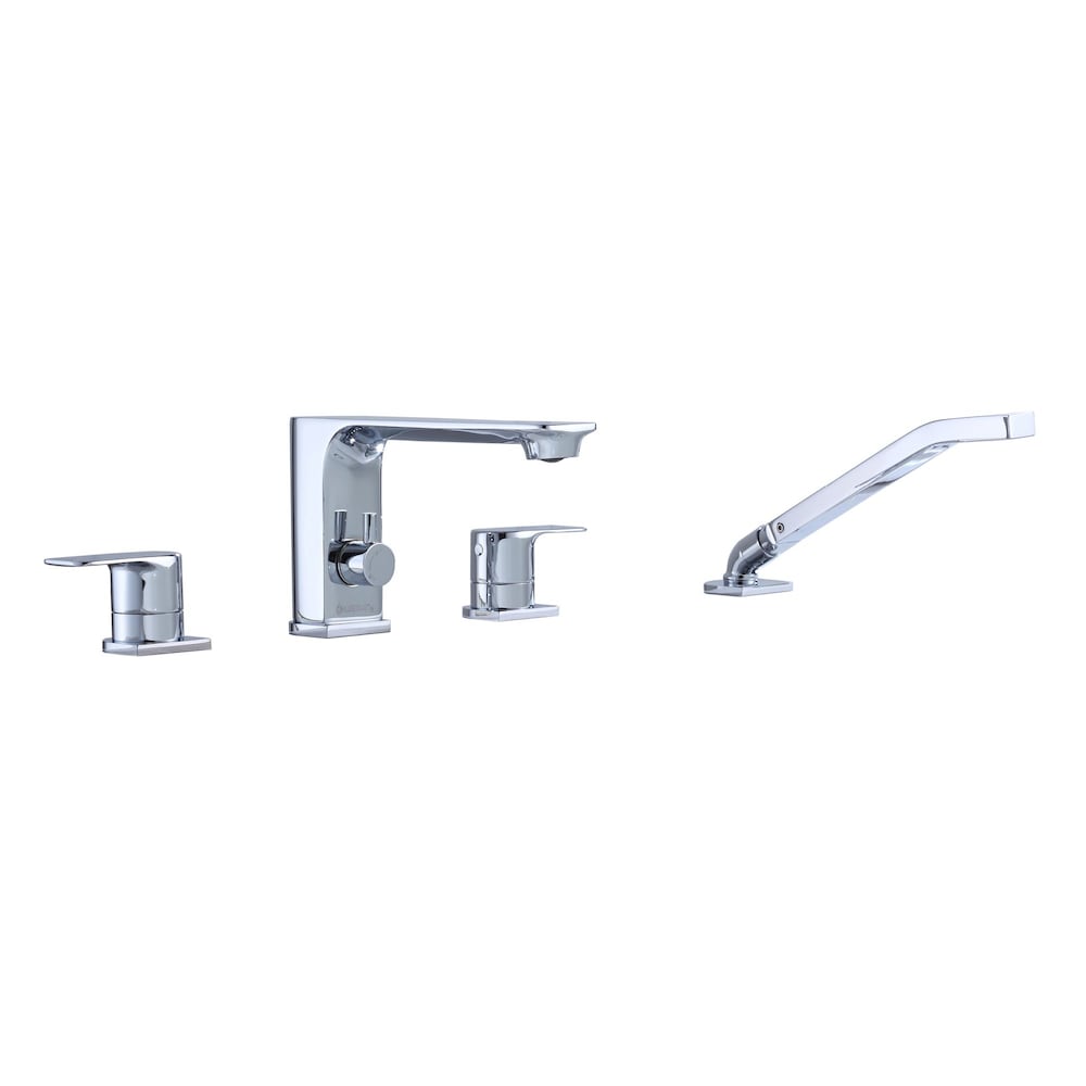 Roman Bathtub Faucet 4 Pieces with Hand Shower in Chrome