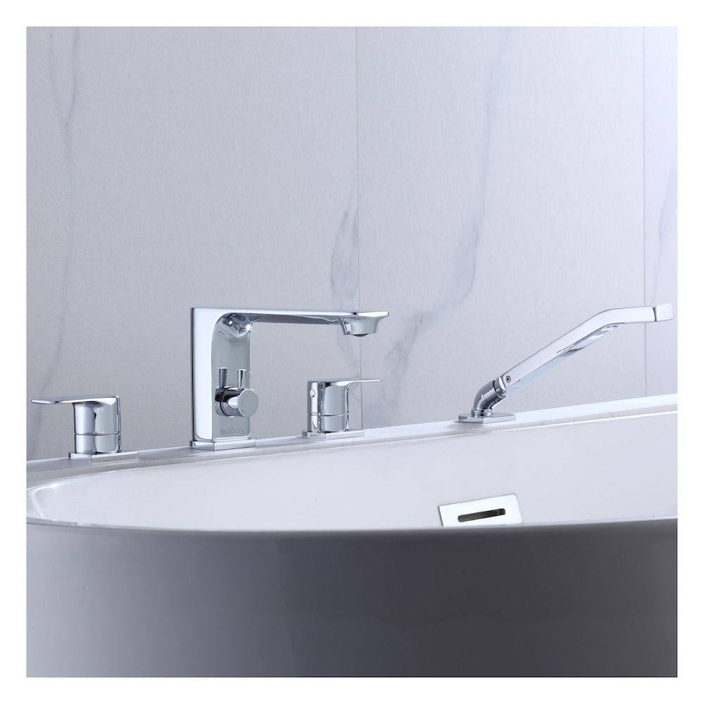 Roman Bathtub Faucet 4 Pieces with Hand Shower in Chrome
