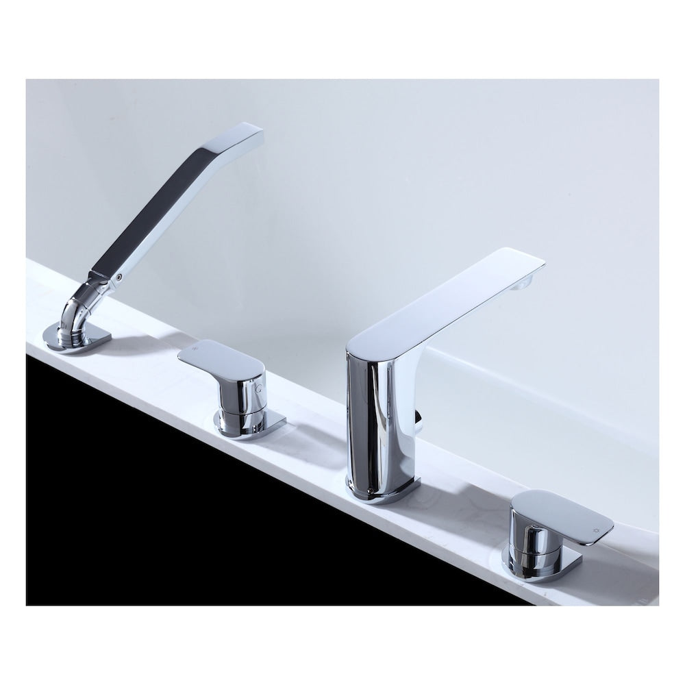Roman Bathtub Faucet 4 Pieces with Hand Shower in Chrome