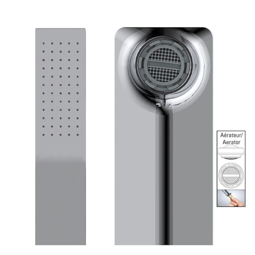 Roman Bathtub Faucet 4 Pieces with Hand Shower in Chrome