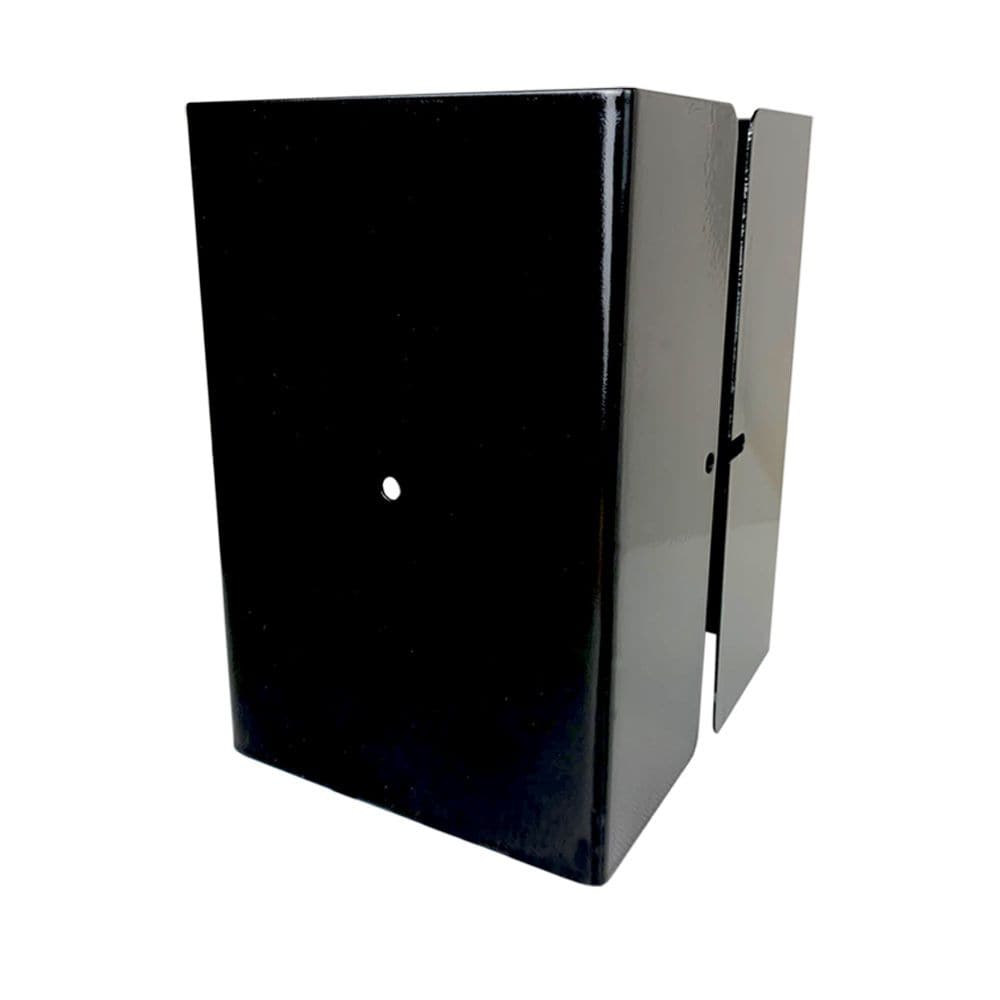 3.5 in. x 3.5 in. x 1/2 ft. H Black Galvanized Steel Pro-Series Mailbox and Fence Post Guard