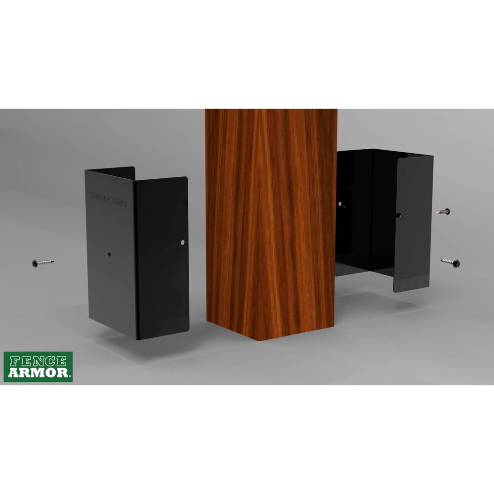 4 in. x 4 in. x 1/2 ft. H Clay Galvanized Steel Pro-Series Mailbox and Fence Post Guard