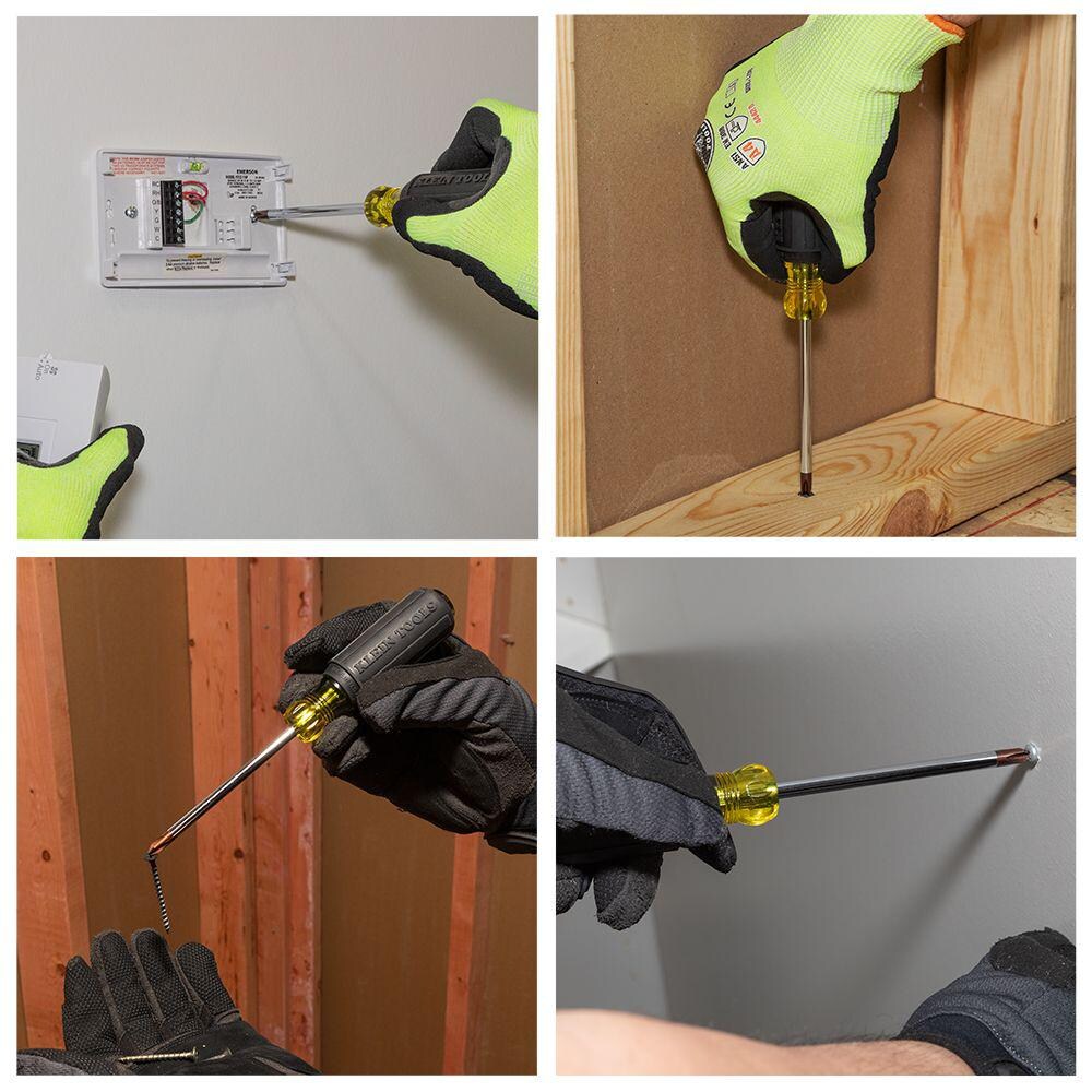 Jeu de tournevis assortis avec poignées à poignée coussinée (8 pièces)