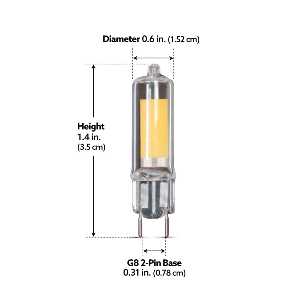 20-Watt Equivalent T4 Dimmable G8 Base Specialty LED Light Bulb 5000K Daylight (6-Pack)