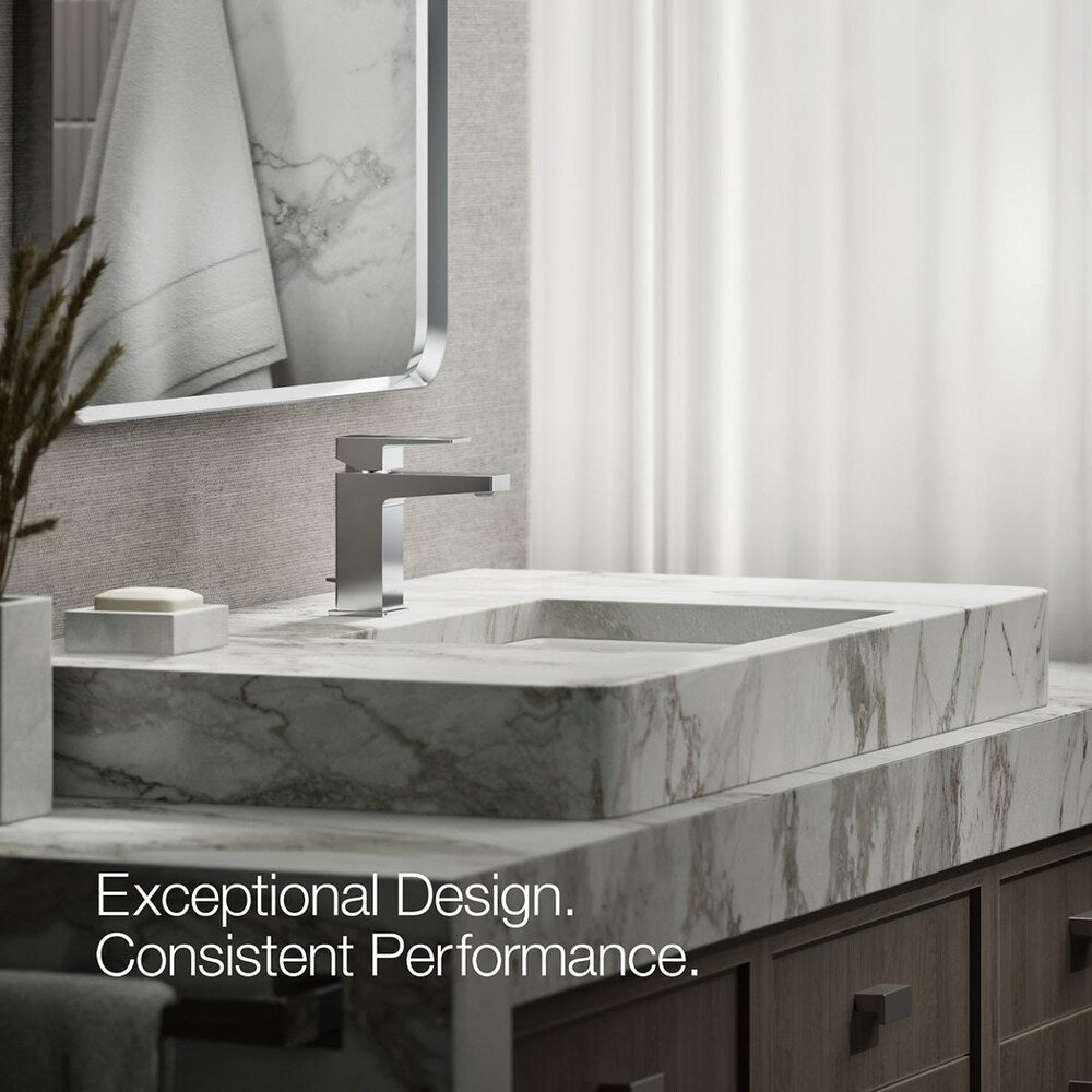 Robinet de lavabo de salle de bain Honesty à poignée unique, 0,5 GPM en chrome