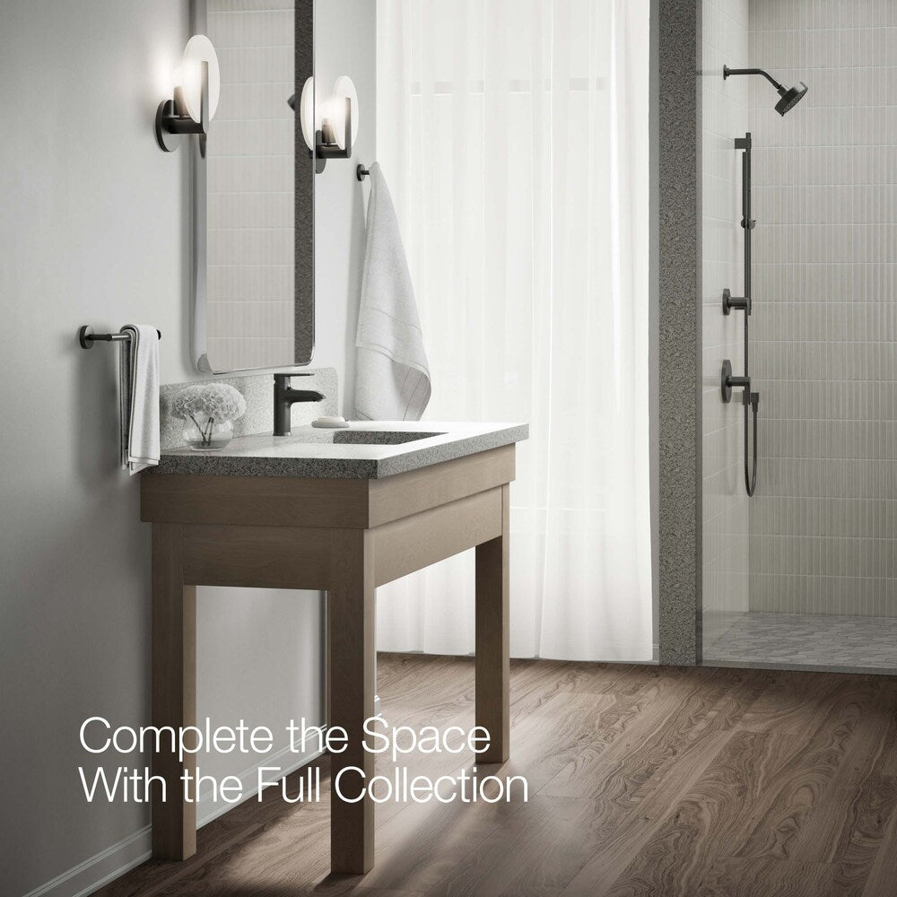 Robinet de lavabo de salle de bain à poignée unique et à trou unique Hint en noir mat