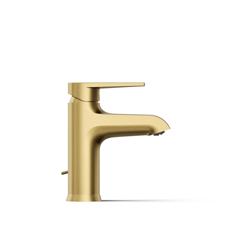 Robinet de lavabo de salle de bain à poignée unique Hint en or