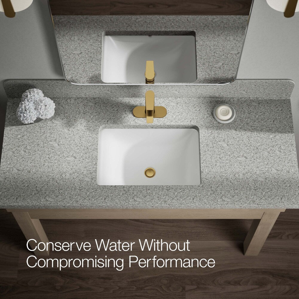 Robinet de salle de bain à poignée unique Hint avec plaque de pont en écusson doré