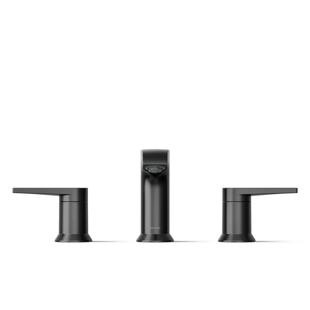 Robinet de lavabo de salle de bain à 2 poignées Hint en noir mat