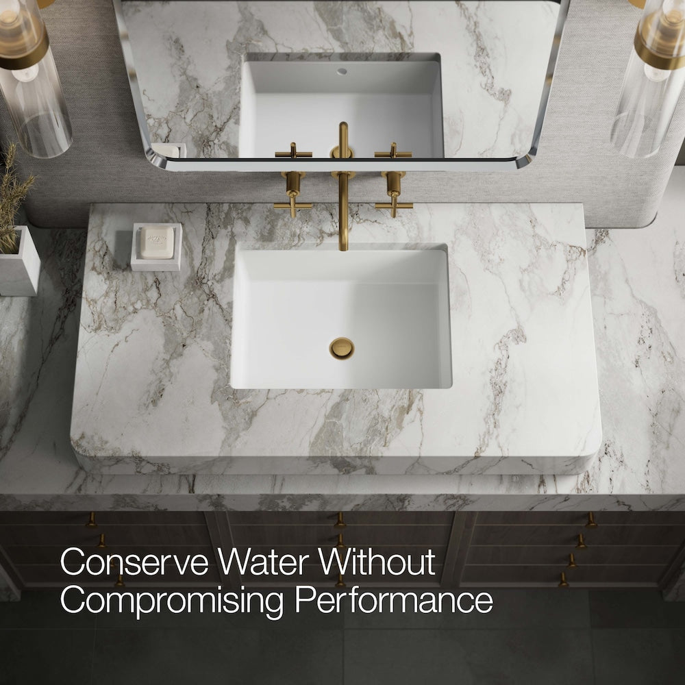 Robinet de lavabo de salle de bain mural à 2 poignées Purist, avec poignées croisées en laiton Moderene (nécessite une valve)