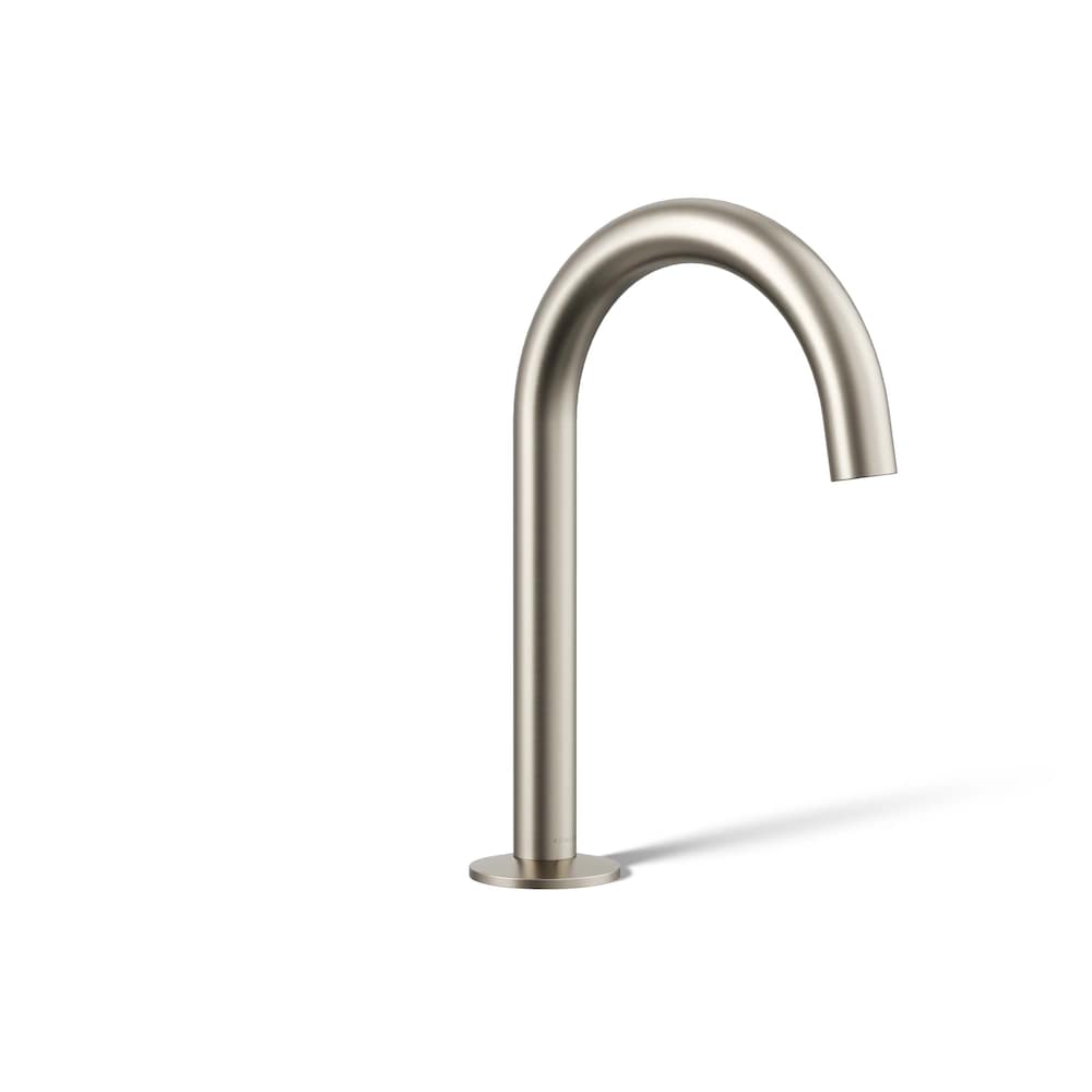 Composants Bec de lavabo de salle de bain avec design tubulaire, nickel