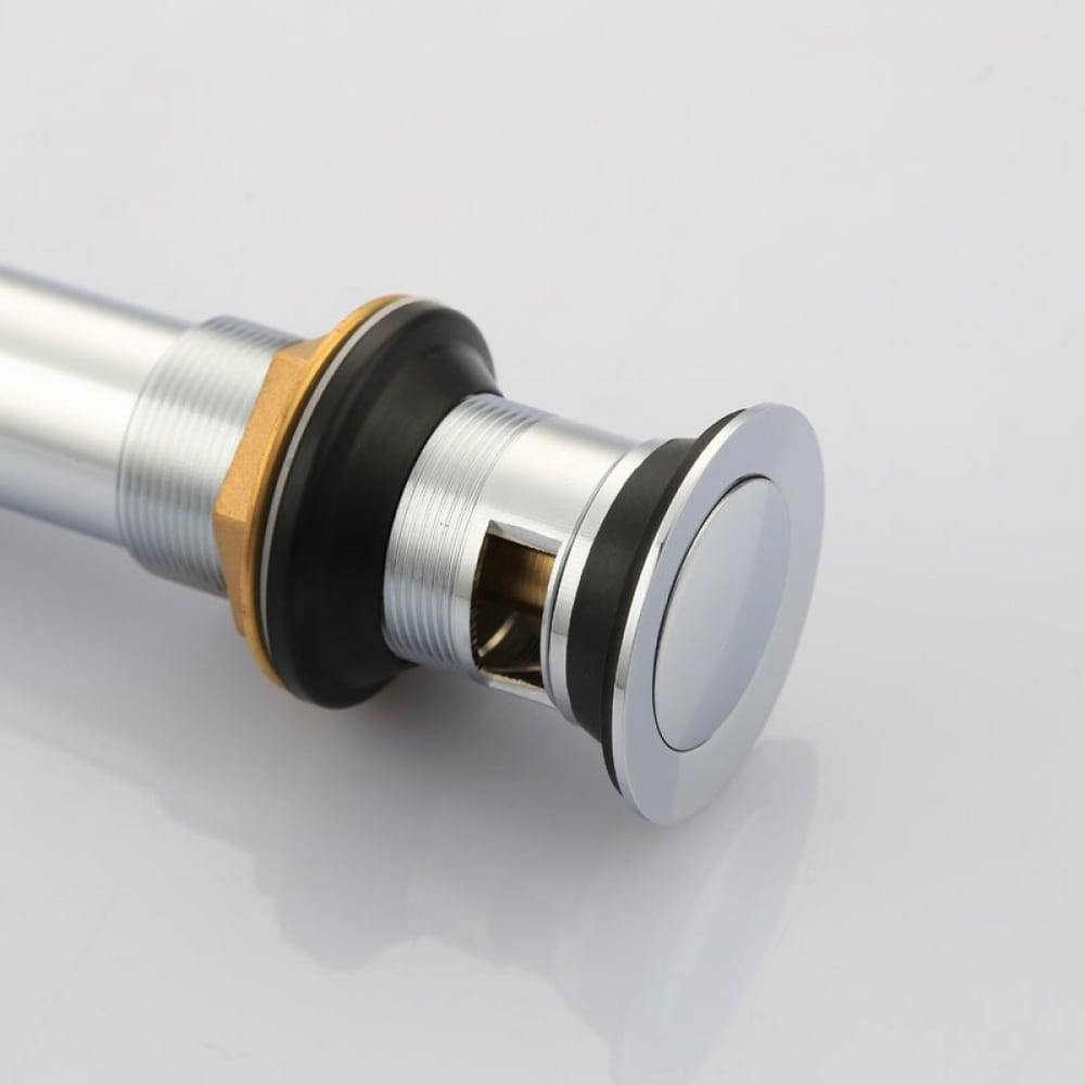 2.60-in. W Stainless Steel Bathroom Sink Drain With Overflow In Chrome AI-33592