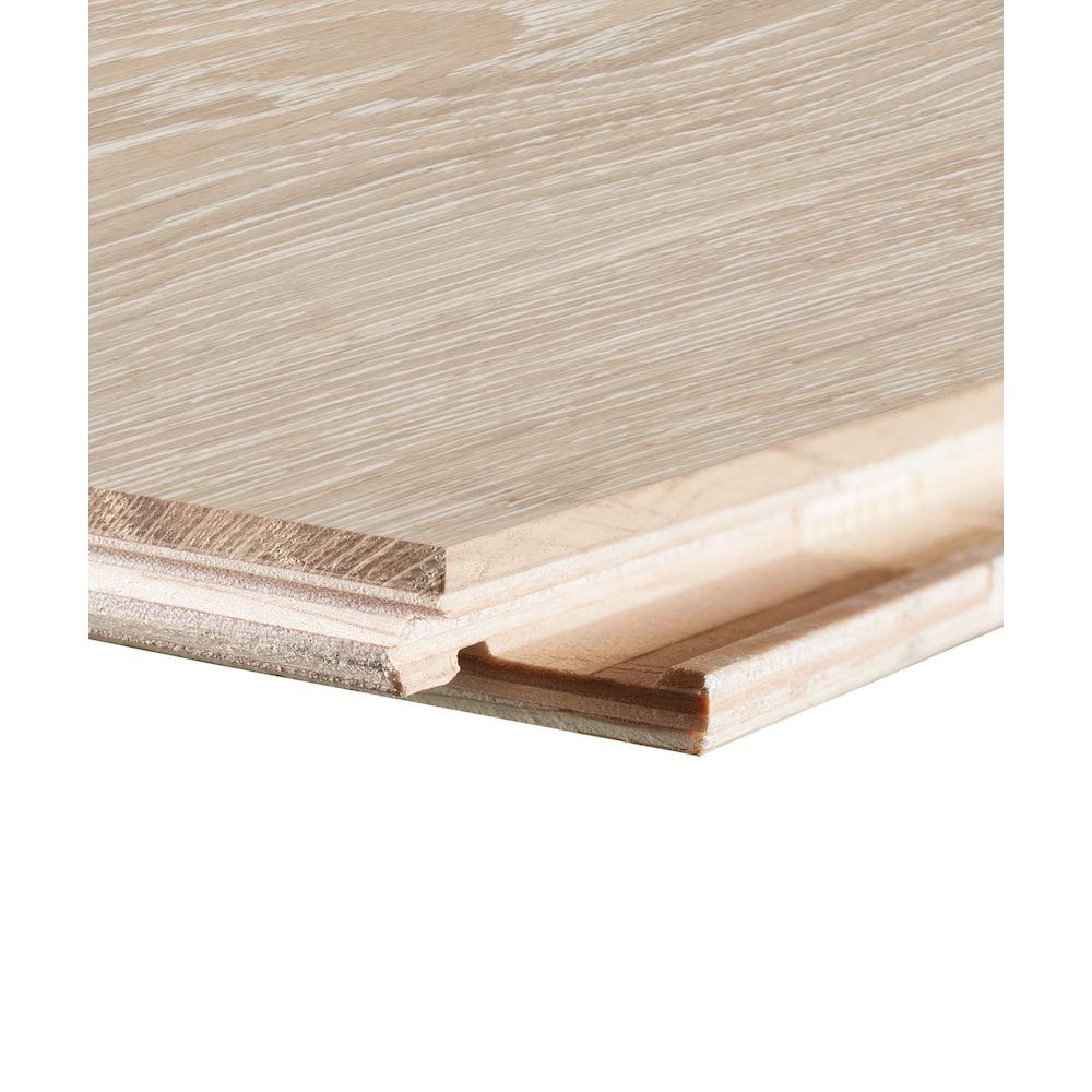 SQUARE EDGE 1/2-inch x 7-1/5-inch Ivory Engineered Oak Hardwood Planks (38.61 sq. ft./case)