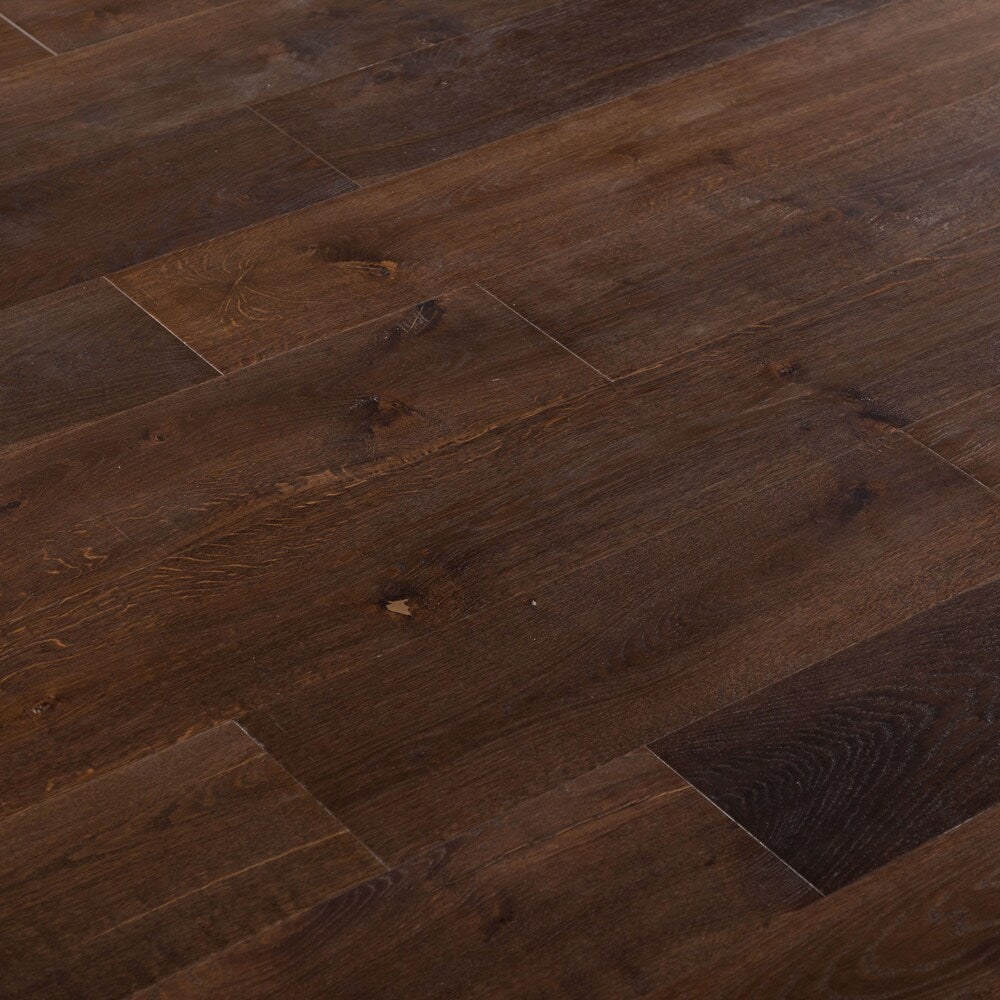 Sample-XXL French Oak Smoked 3/8-inch T x 7.5-inch W x 6-inch L Engineered Hardwood Flooring