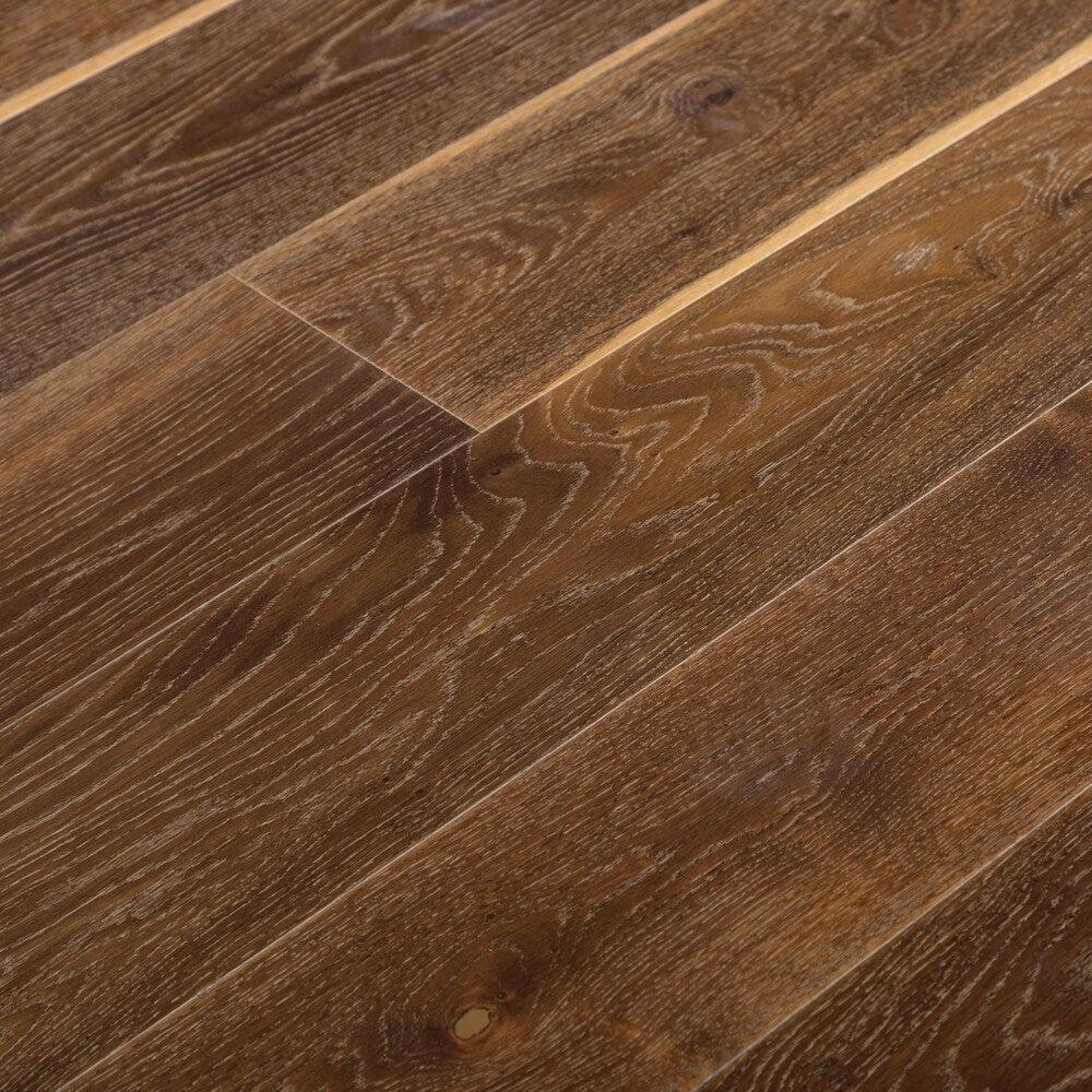 Sample-XXL French Oak Tanned 3/8-inch T x 7.5-inch W x 6-inch L Engineered Hardwood Flooring