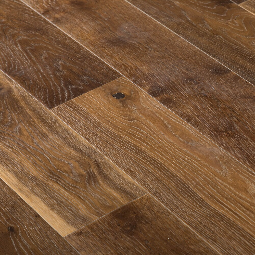 Sample-XXL French Oak Tanned 3/8-inch T x 7.5-inch W x 6-inch L Engineered Hardwood Flooring