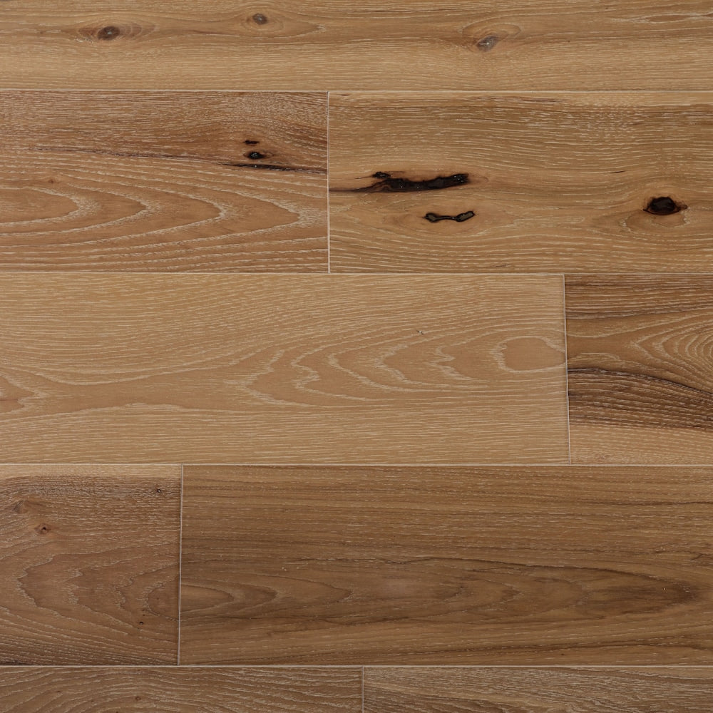 Sample-XXL Hickory Glazed 3/8-inch T x 7.5-inch W x 6-inch L Engineered Hardwood Flooring