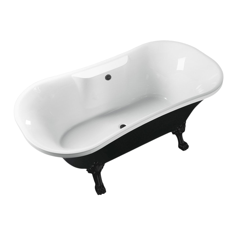 68 inch Streamline NPT9103BL-BL Clawfoot Bathtub with External Drain