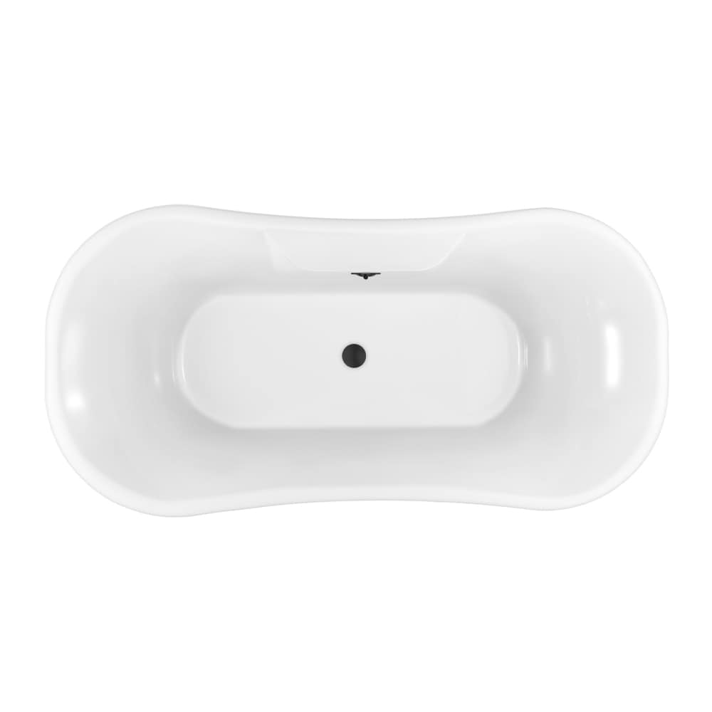 68 inch Streamline NPT9103BL-BL Clawfoot Bathtub with External Drain