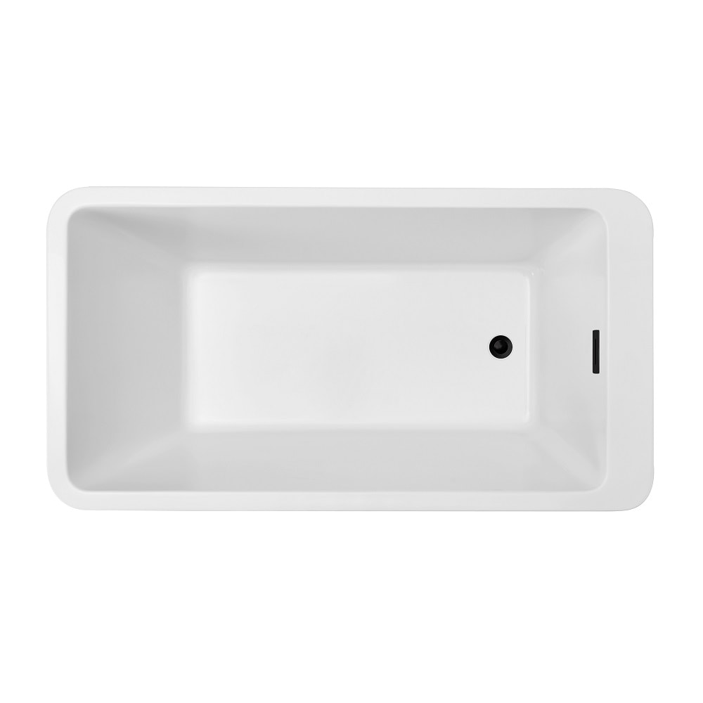 60 inch Streamline NPT9240BL Soaking Freestanding Bathtub with Internal Drain