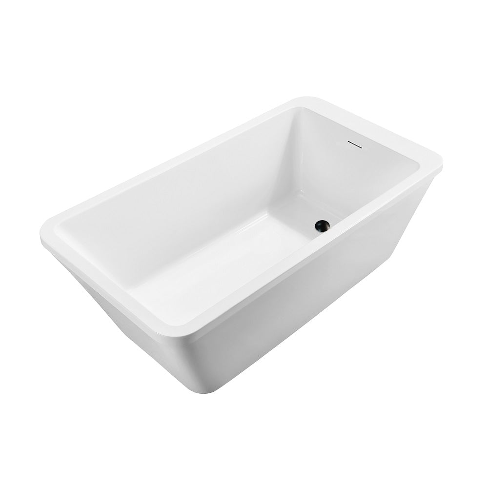 60 inch Streamline NPT9250BL Freestanding Bathtub with Internal Drain